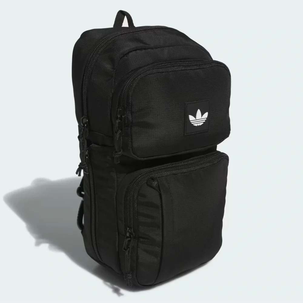 adidas Utility 4 Sling Bag, Men's, Adjustable Strap, Zip Closure, Black